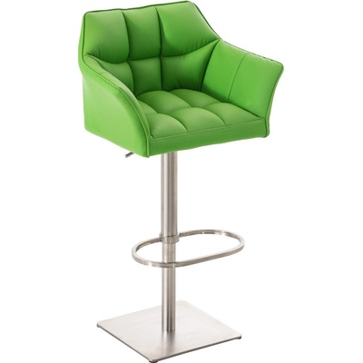 Design-Shop Damas E1 koženka Zelená / nerezový rám