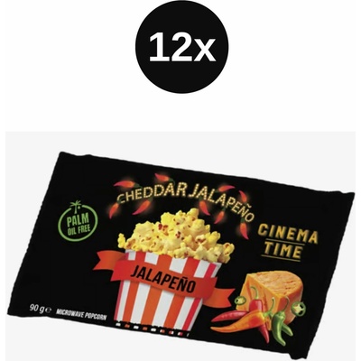 Cinema Time Popcorn Jalapeno 12 x 90 g