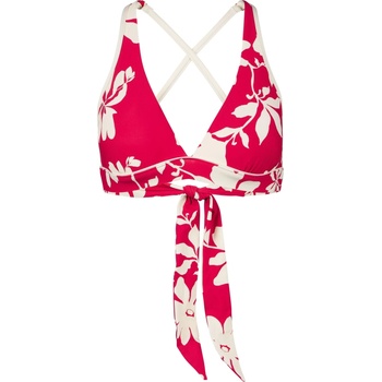 Seafolly Дамско бикини горнище Seafolly Mayflower Multi Fit Longline Tri Bikini top - Cosmo Red - размер 42 (EU) (150-6642-0216)