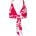 Seafolly Дамско бикини горнище Seafolly Mayflower Multi Fit Longline Tri Bikini top - Cosmo Red - размер 42 (EU) (150-6642-0216)