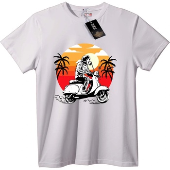 NOONEBRAND Тениска Скутер на Залез - XL, Black