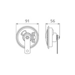 SEGER Клаксон SEGER 50F01200K 12V, 105-118dB HIGH & LOW TONE (50F01200K)