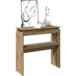 vidaXL Конзолна маса, дъб артизан, 102x30x80 см, инженерно дърво (856627)