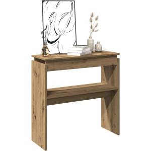vidaXL Конзолна маса, дъб артизан, 102x30x80 см, инженерно дърво (856627)