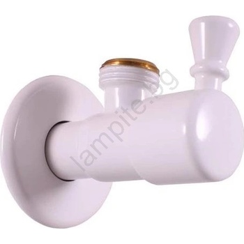 RAV Slezák RV0112B - Ъглов вентил RETRO бял гланц (RV0165)