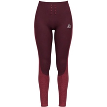Odlo RUN EASY WARM Dámské běžecké elastické kalhoty vínová