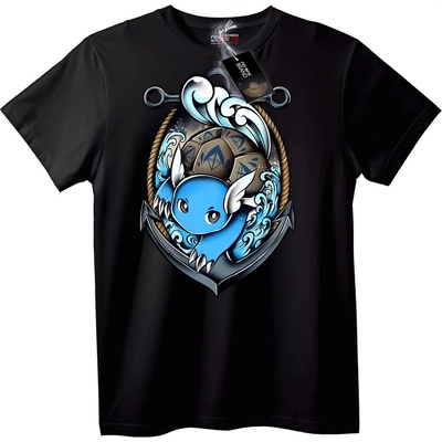 NOONEBRAND Тениска Squirtle с котва - 2XL, Black