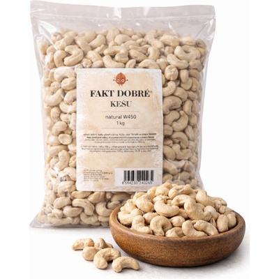 FAKT DOBRÉ kešu ořechy natural W450 1000 g – Sleviste.cz