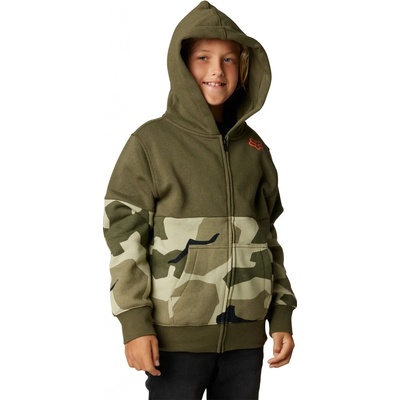 Fox Yth Lindon Zip Fleece Olive Camo YL