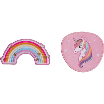 Baagl vyměnitelné odznaky Baaglies rainbow unicorn 2 ks