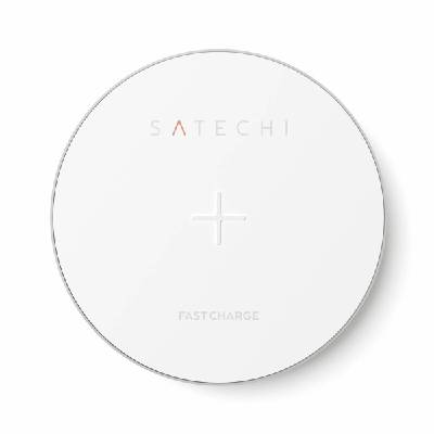Поставка (пад) за безжично захранване за QI съвместими устройства - Satechi Wireless Charging Pad Fast Charge (сребрист) (ST-WCPS, 331389 )