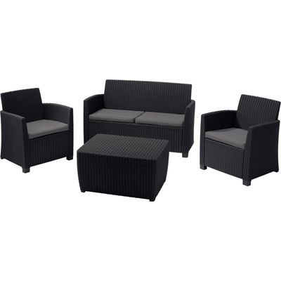ALLIBERT MIA SET WITH CUSHION BOX antracit/sivá (231616)