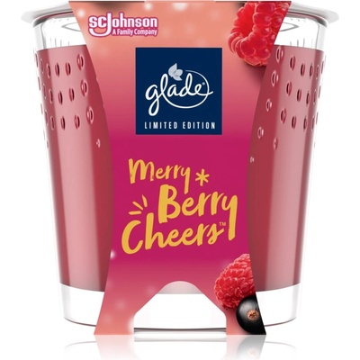 Glade Merry Berry Cheers ароматна свещ с аромат Merry Berry Cheers 129 гр