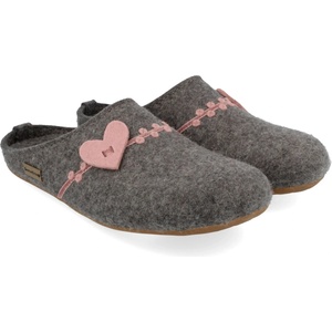 Haflinger Дамски пантофи Haflinger Women's Everest Coeur Slippers - Anthracite - размер 42 (EU) (126-0664-0117)