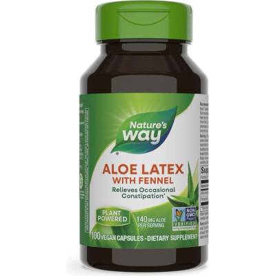 Nature's Way Aloe, Latex with Fennel, 100 капсули, Nature's Way (10150)