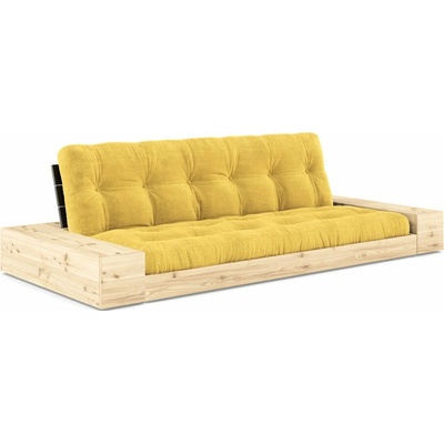 Karup Design menčestrová rozkladacia pohovka 244 cm Base žltá