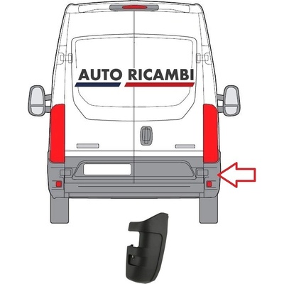 Zadní nárazník Iveco Daily od 2014 pravý roh 5801541042
