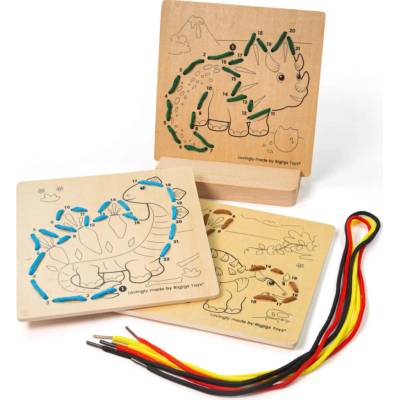 Bigjigs Toys Obliekanie podľa čísel Dinosaury