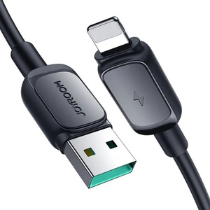 JOYROOM Кабел Joyroom S-AL012A14, USB към Lightning, 2.4A, 1.2m, черен (S-AL012A141B)