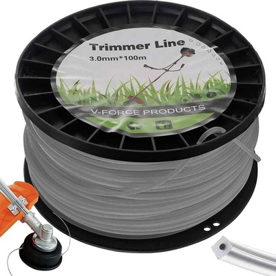 BIGSTREN Корда за тример, квадратна, усилена, 3 мм, 100 м, Bigstren 21025 (UNI-07712)