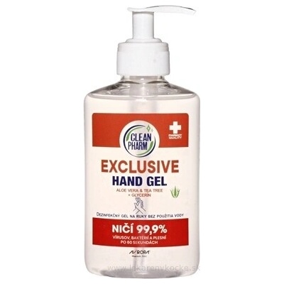 NaturePharm s.r.o. AVROPA CleanPharm Hand gel Exclusive dezinfekční gel na ruce 1x250 ml