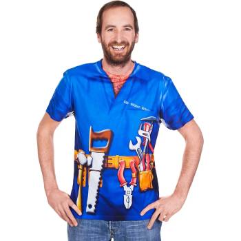 Image 1 of Мъжка риза със забавен принт Plumber, размер M Z-14015942.059