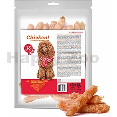 JK ANIMALS Meat Snack kuřecí klobásky se sýrem 500 g