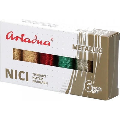 Ariadna Sada nití Metallic Earth, 30N/150 m a 40N/250 m - 6 barev