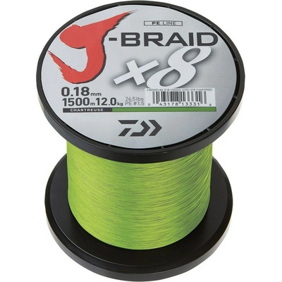 Daiwa J-Braid X8 1500m Chartreuse 0,06mm/4,0kg