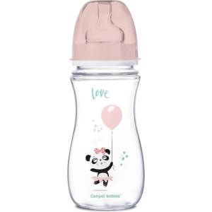 Canpol babies Антиколик шише Canpol - Exotic Animals, 12м +, 300 ml, розово (35/222_pin) - ozone