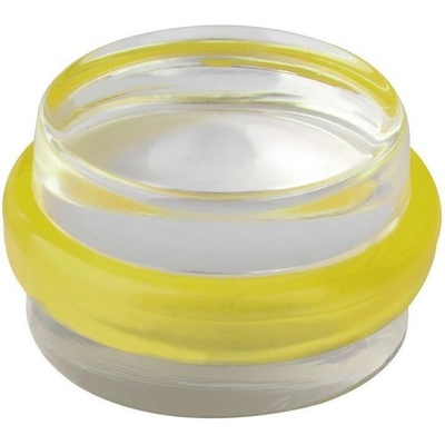 Walteco Dverová zarážka, priemer 38x22mm, transparentná, samolepiaca, žltá , 5200
