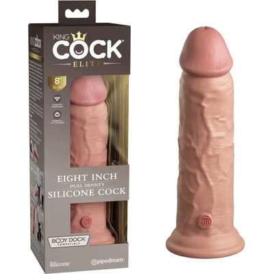 Пенис дилдо от силикон, двойна плътност, 22см. - King Cock Elite Light (PIPE577221)