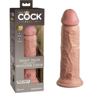  Пенис дилдо от силикон, двойна плътност, 22см. - King Cock Elite Light (PIPE577221)