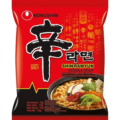 Nong Shim Těstoviny Shin Ramyun Pálivá Korejská Ramen Polévka 120 g