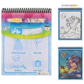 Teddies Магическо рисуване с вода/блок с молив на принцеса, 4 листа