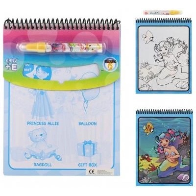 Teddies Магическо рисуване с вода/блок с молив на принцеса, 4 листа