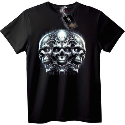 NOONEBRAND Тениска Черепно Сливане - XL, Black