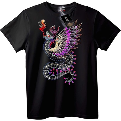 NOONEBRAND Тениска с мистичен дракон - 3XL, Black