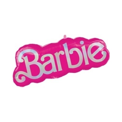 Anagram Fóliový balonek nápis Barbie 81 cm x 30 cm