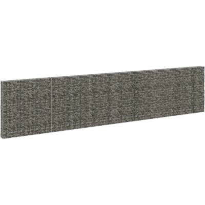 vidaXL Gabionová zeď s víky pozinkovaná ocel 900 x 30 x 100 cm