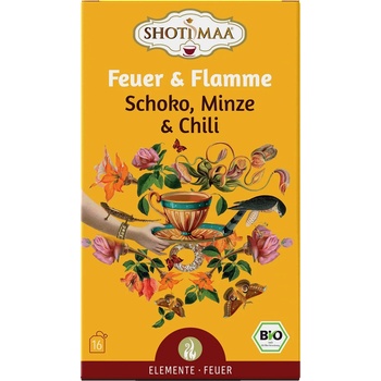 Shoti Maa Био чай Feuer & Flamme - шоколад, мента и чили - 16 пакетчета чай