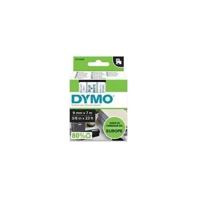 Dymo originální páska do tiskárny štítků, Dymo, 40914, S0720690, modrý tisk/bílý podklad, 7m, 9mm, D1