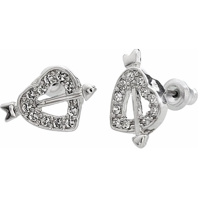 JSB čiré se Swarovski Elements srdíčko Krystal 14678