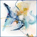 Malerifabrikken Картина с ръчно изрисувани елементи 102x102 cm Confidential Blue - Malerifabrikken (952-100771-100100-ACR)