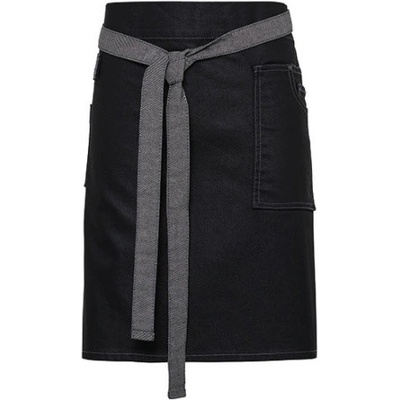 Premier Workwear Džínsová zástera do pása PR135 Black Denim 70 x 50 cm