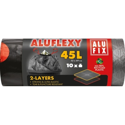Alufix Торби за отпадъци с връзки ALUFIX - Aluflexy, 45 l, 10 броя (1100032843)