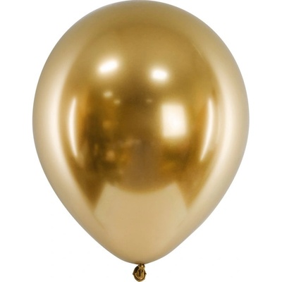 PartyDeco Balónik latexový Glossy lesklé zlaté 30cm