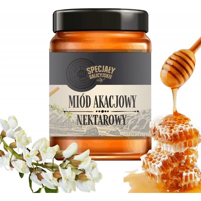 Přírodní prémiový Akátový Med polské včelnic, galicijské speciality, 400g