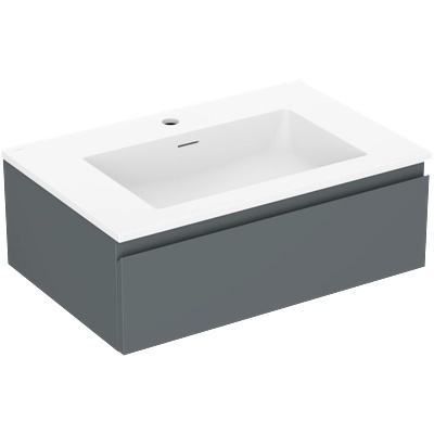 Mexen Orio шкаф за баня 70 см с мивка Otis, 1 чекмедже, графит мат/бял мат - 91A10-07023-1-BF66-W18M01 (91A10-07023-1-BF66-W18M01)