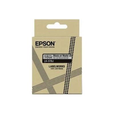 Epson LabelWorks LK-5TBJ - Černá na matné průhledné - Role (1,8 cm x 8 m) 1 kazeta/y závěs (C53S672066)